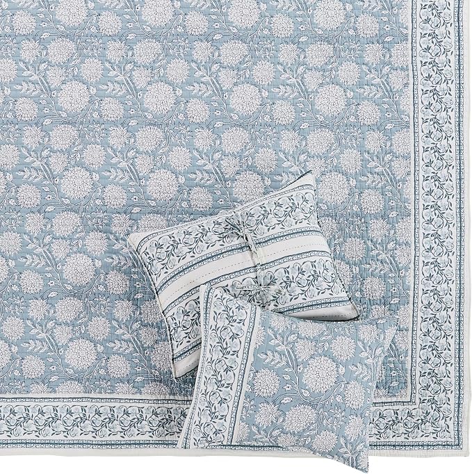 Levtex Home – Adare Blue Bedspread Set – Full Bedspread and 2 Standard Shams – - Image 5