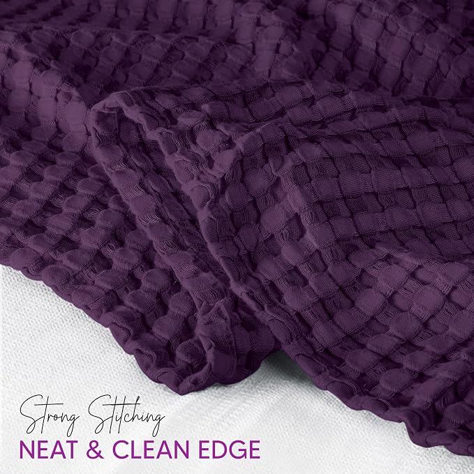 Utopia Bedding 100% Cotton Waffle Weave Blanket King Size - Image 5