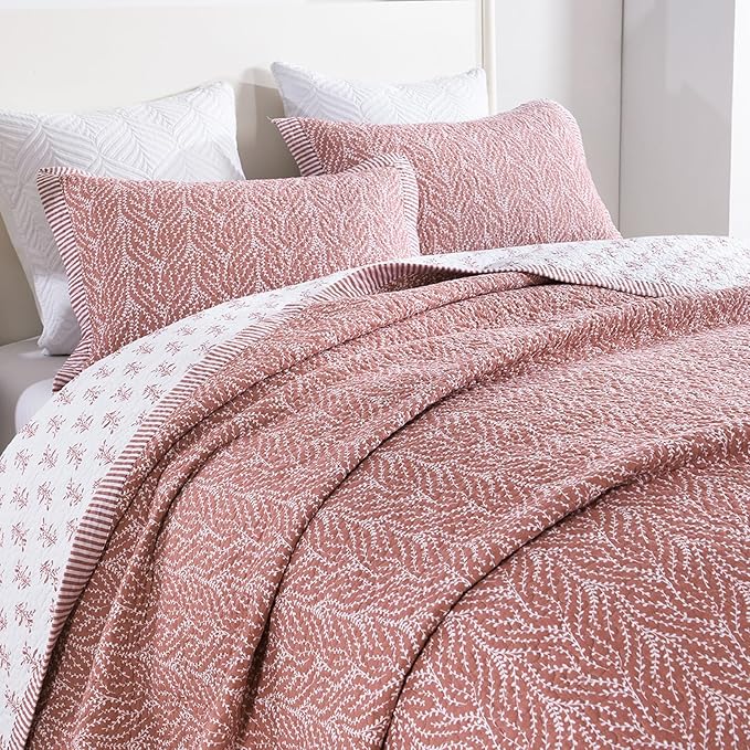 SahSahCasa Quilt Set Queen Size, 100% Cotton Quilt Bedding Set Bedspread by SahSahCasa