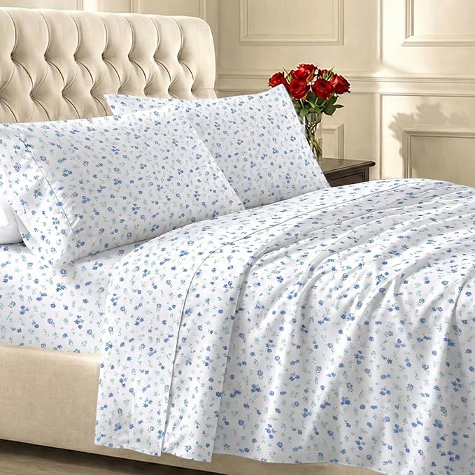 California Design Den Soft Queen Size 100% Cotton Sheet Sets, 400 TC Good by CaliforniaDesignDen