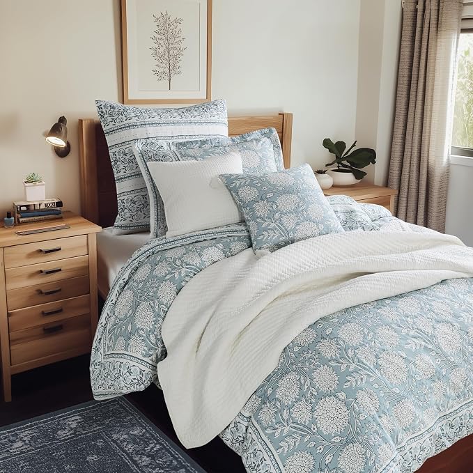 Levtex Home Adare Blue Reversible King Duvet Cover Set - Image 3