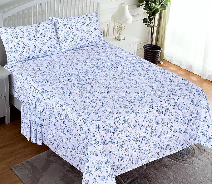 RUVANTI 100% Cotton Sheets – Full Size Percale Bedding, Cooling & Breathable - Image 2