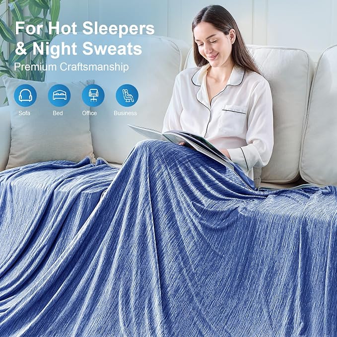 KMUSET Cooling Blanket Twin, Double Sided Summer Cooling Blankets - Image 8