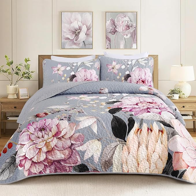 Drucon Floral Quilt Queen Size by DRUCON