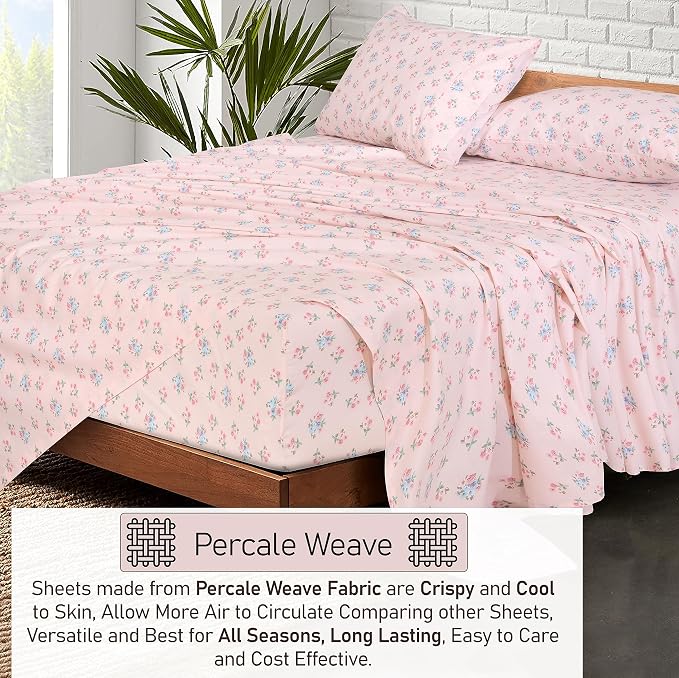 RUVANTI 100% Cotton Sheets – King Size Percale Bedding, Cooling & Breathable - Image 3