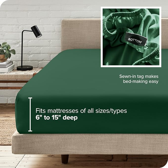 Bare Home Fitted Bottom Sheet Twin Size - Image 6