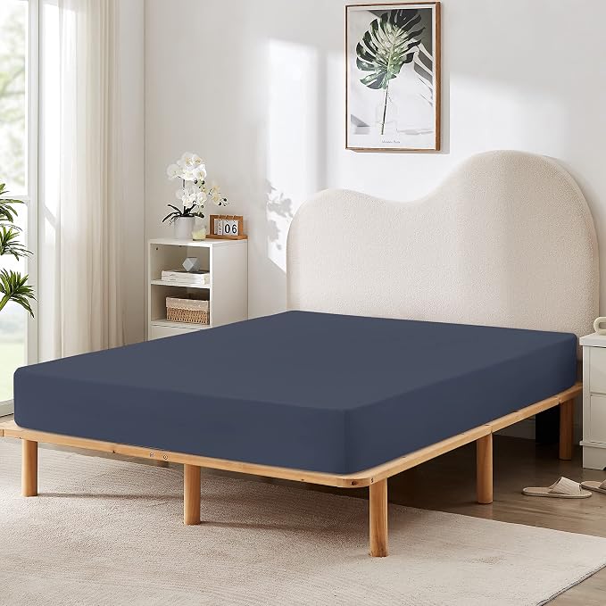 HBHLFZ Queen Fitted Sheet Only, Soft Breathable Bottom Sheet by HBHLFZLuxuryHomeLife