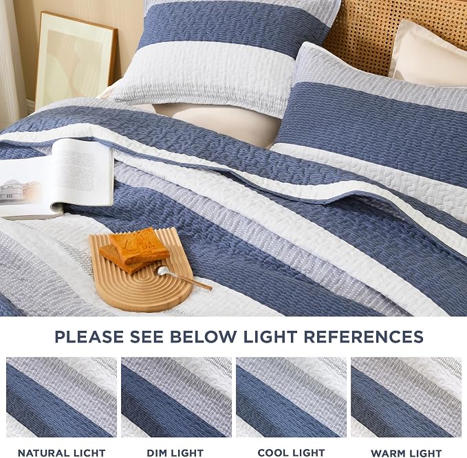 Litanika California King Quilt Set Mineral Blue - Image 7
