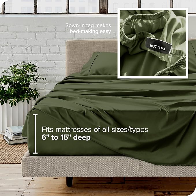 Bare Home Split Head Flex King Sheet Set - Image 6