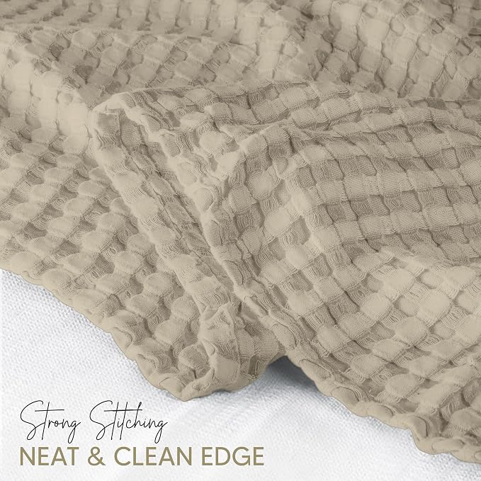Utopia Bedding 100% Cotton Waffle Weave Blanket Full Size - Image 4