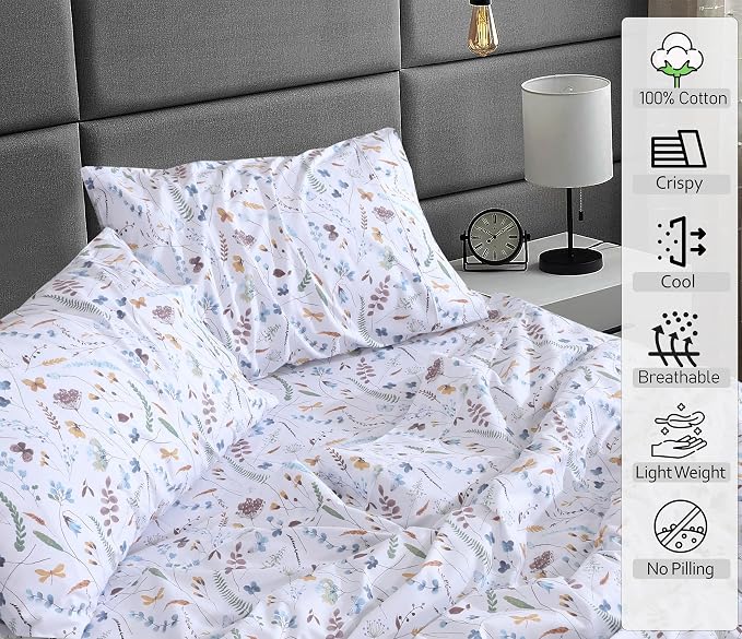 RUVANTI 100% Cotton Sheets – Twin XL Size Percale Bedding, Cooling & Breathable - Image 3