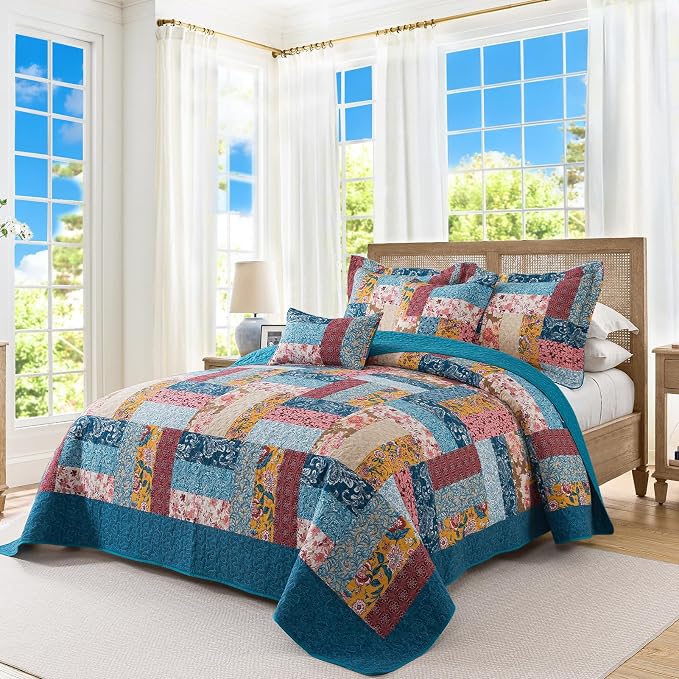 BEDIFANY Cotton Queen Quilt Set - Image 2