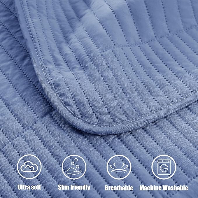 Whale Flotilla Ultra Soft Queen Quilt Bedding Set, Lightweight Microfiber - Image 7
