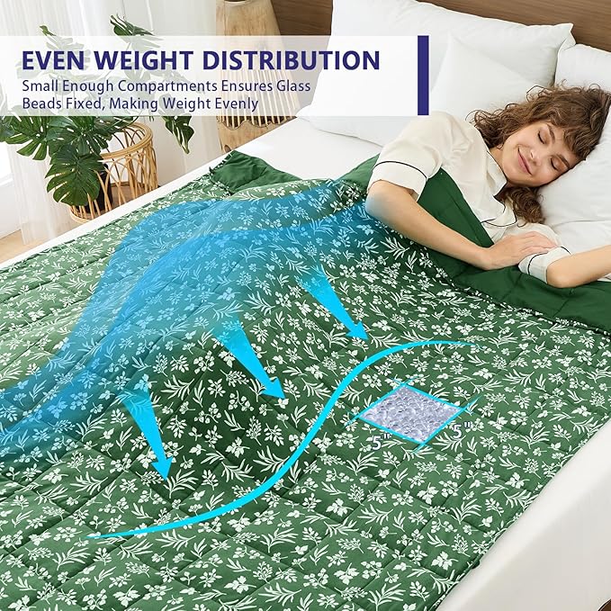 yescool Weighted Blanket for Adults Cooling Heavy Blanket for Sleeping Perfect - Image 2
