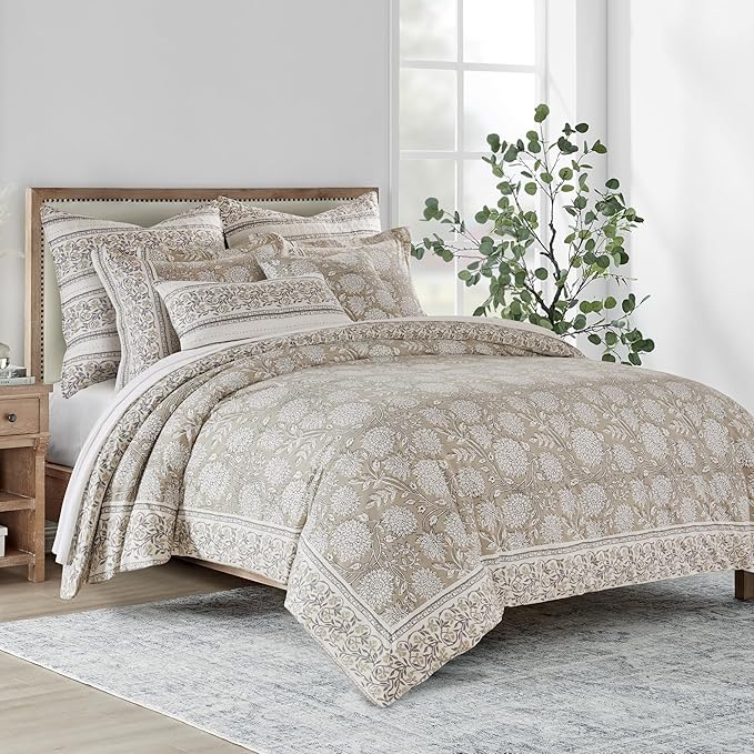 Levtex Home Adare Taupe Reversible Twin/Twin XL Comforter Set - Image 2
