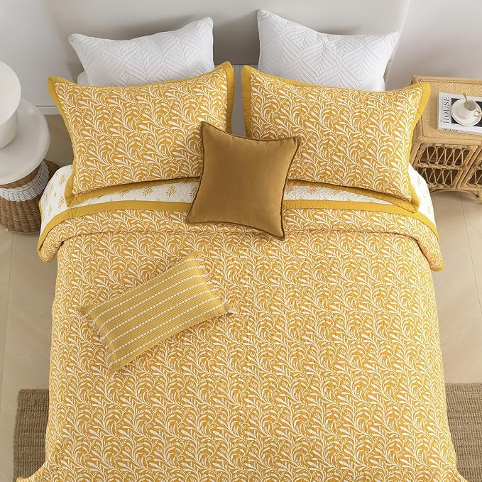 SahSahCasa Quilt Set King Size, 100% Cotton Quilt Bedding Set Bedspread - Image 7