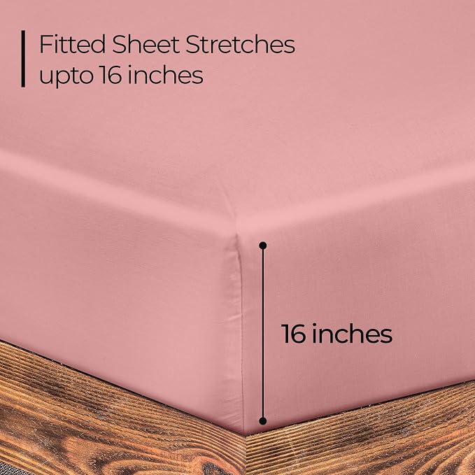 ROYALE LINENS 300 Thread Count 100% Long Staple Combed Cotton Fitted Sheet - Image 2