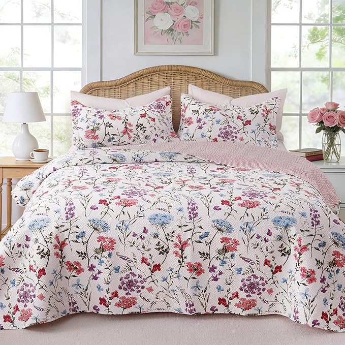 GOONE XL King Quilt Set 106"x96", Lightweight Spring & Summer Quilt Set by GOONE