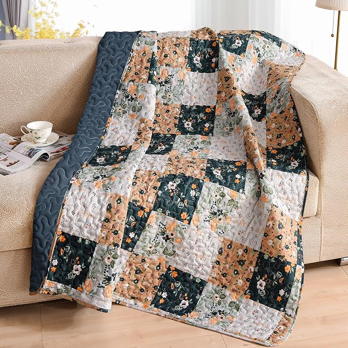 Exclusivo Mezcla 50"x 60" Quilted Throw Blanket- Microfiber Quilt Throw - Image 6