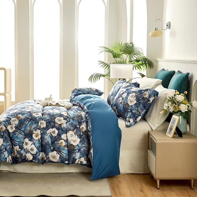 Cupocupa Duvet Cover Full Size Set Boho Floral Pattern Full Duvet Cover Set - Image 4