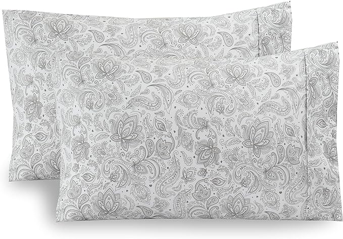 Elegant Comfort Paisley Pattern Pillowcase, 1500 Premium Hotel Quality by ELEGANTCOMFORT