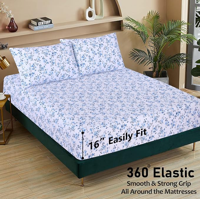 RUVANTI 100% Cotton Sheets – Twin Size Percale Bedding, Cooling & Breathable - Image 5