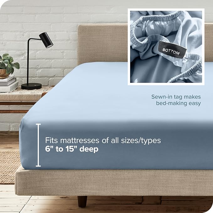 Bare Home Fitted Bottom Sheet Twin Size - Image 6