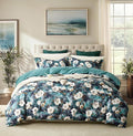 Cupocupa Duvet Cover Queen Size Set Boho Floral Pattern Queen Duvet Cover Set by CupocupaHomeCollection