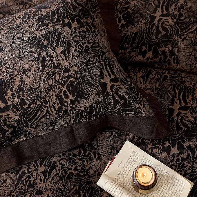 mixinni Duvet Cover Set King, Vintage Opulence Yarn-Dyed Jacquard Double-Layer - Image 5
