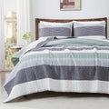 Andency Queen Quilt Bedding Set Sage Green, 3 Pieces Patchwork Mint Green by Andency