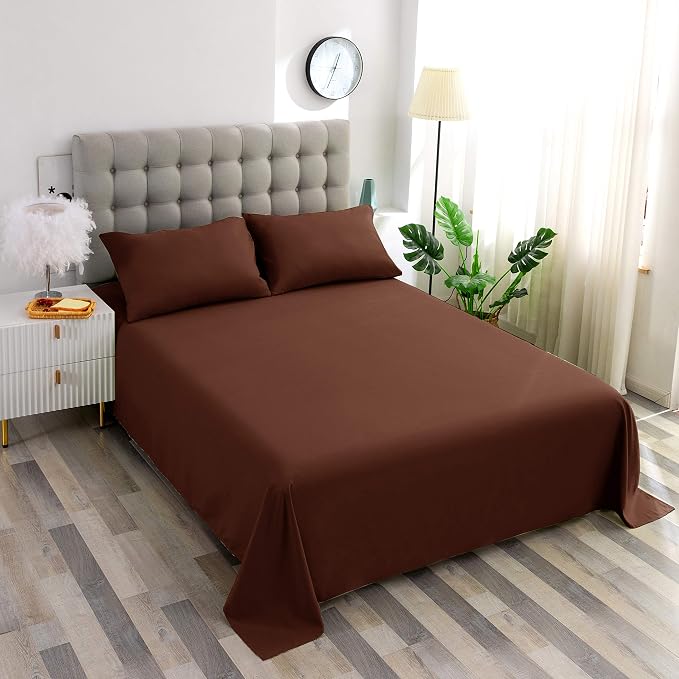 Sfoothome Flat Sheet Single, 1 Pack Solid Flat Sheet Smooth Touch Hotel Quality - Image 5