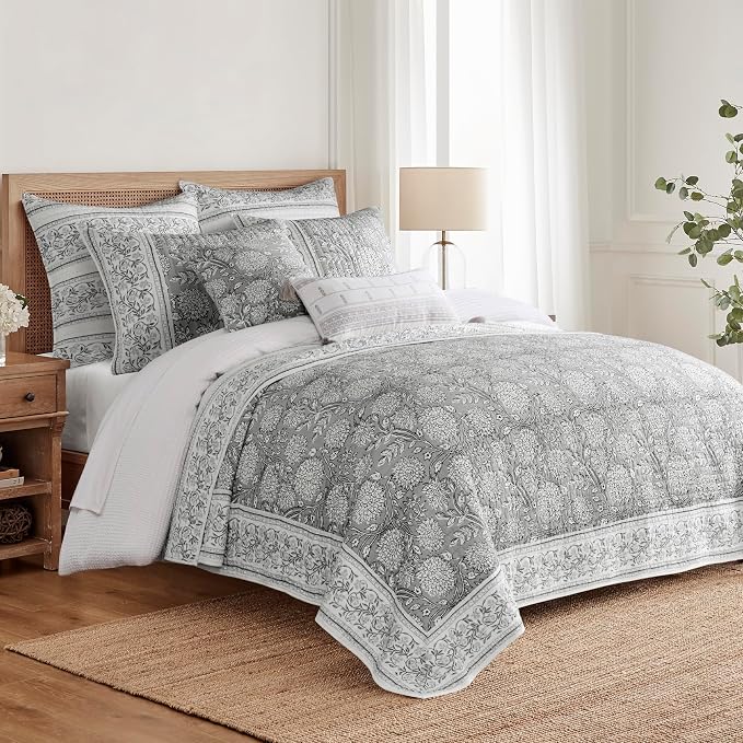 Levtex Home Adare Grey Reversible King/Cal King Quilt Set - Image 2