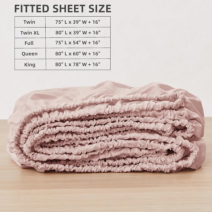 HBHLFZ Twin XL Fitted Sheet Only, Soft Breathable Bottom Sheet - Image 2