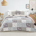 Whale Flotilla Patchwork Quilt Twin Size, Extra Soft Boho Floral Bedspreads by WHALEFLOTILLA