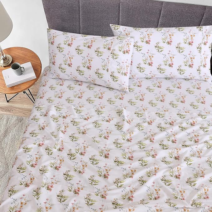 RUVANTI 100% Cotton Sheets – Queen Size Percale Bedding, Cooling & Breathable - Image 2