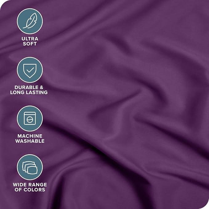 Bare Home 2-Pack Fitted Bottom Sheets Split King - Image 2
