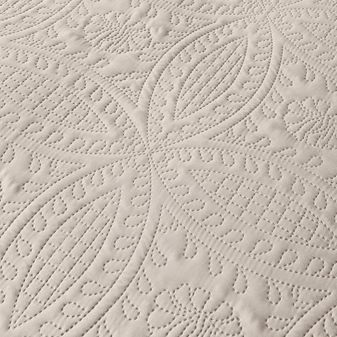 akkialla Taupe Twin Quilt Set, Ultrasonic Lightweight Bedspread Coverlet - Image 7
