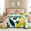 Tyrot 3 Piece Boho Floral Californial King Size Quilt Sets Farmhouse Reversible by TyrotHomeDecor