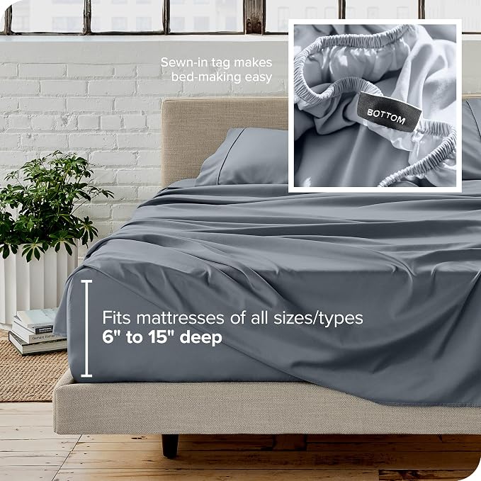 Bare Home Split Head Flex King Sheet Set - Image 6