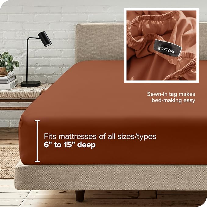 Bare Home Fitted Bottom Sheet Twin Extra Long Size - Image 6