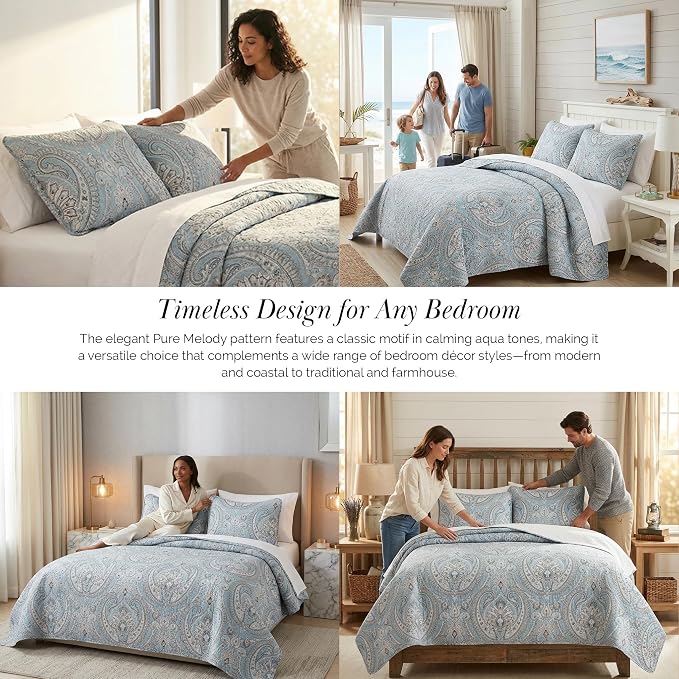 Southshore Fine Living, Inc. Full/Queen Quilt Bedding Set, Paisley Full Size - Image 6