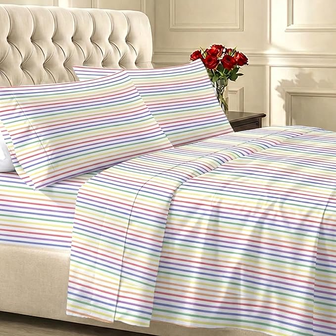California Design Den Soft Queen Size 100% Cotton Sheet Sets, 400 TC Good by CaliforniaDesignDen