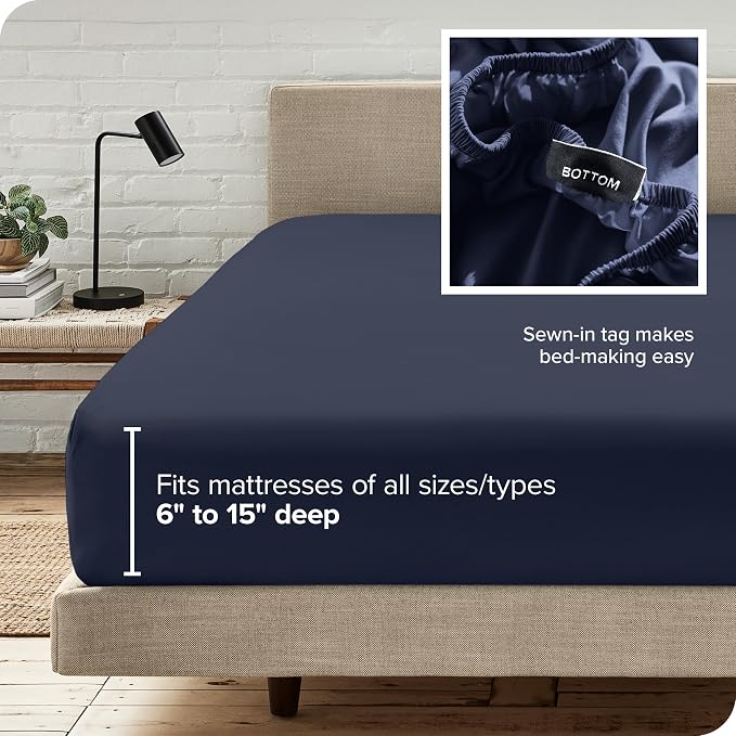 Bare Home Fitted Bottom Sheet King Size - Image 6