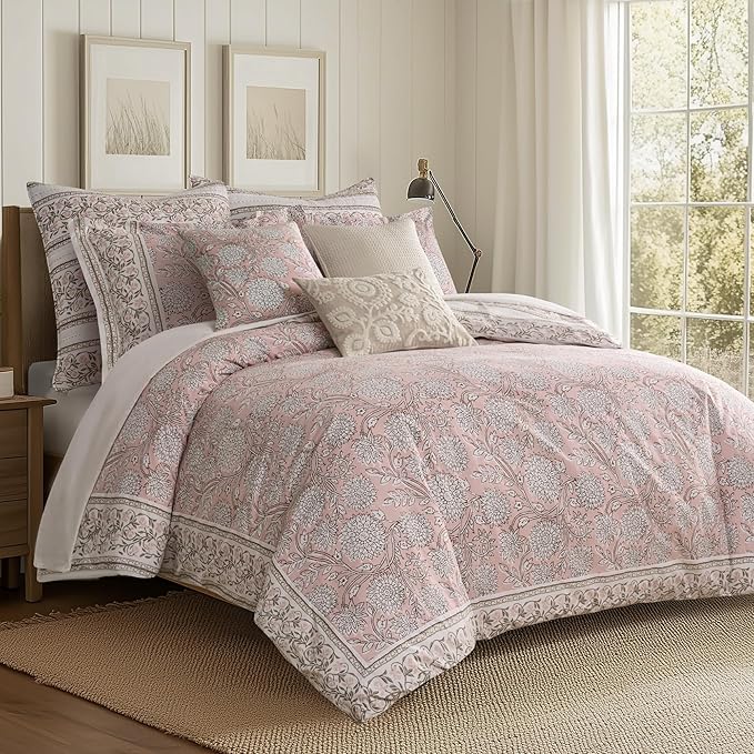 Levtex Home Adare Blush Reversible King Duvet Cover Set by LevtexHome