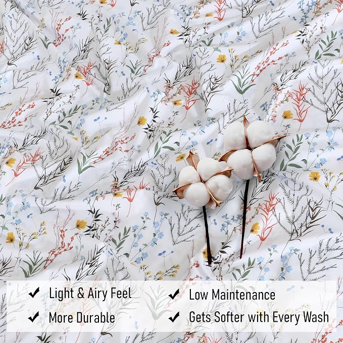 RUVANTI 100% Cotton Sheets – King Size Percale Bedding, Cooling & Breathable - Image 8