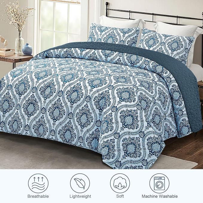 Exclusivo Mezcla Reversible Boho Quilts Queen Size - Image 2