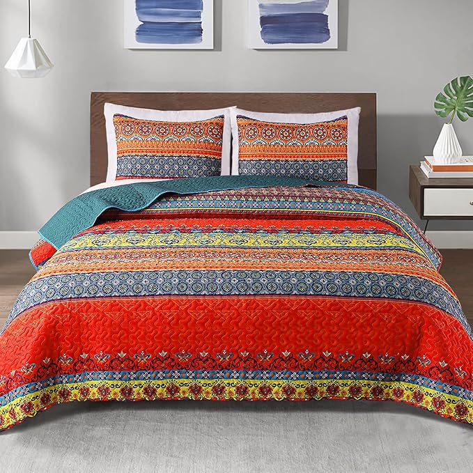Exclusivo Mezcla Reversible Boho Quilts King Size by ExclusivoMezcla