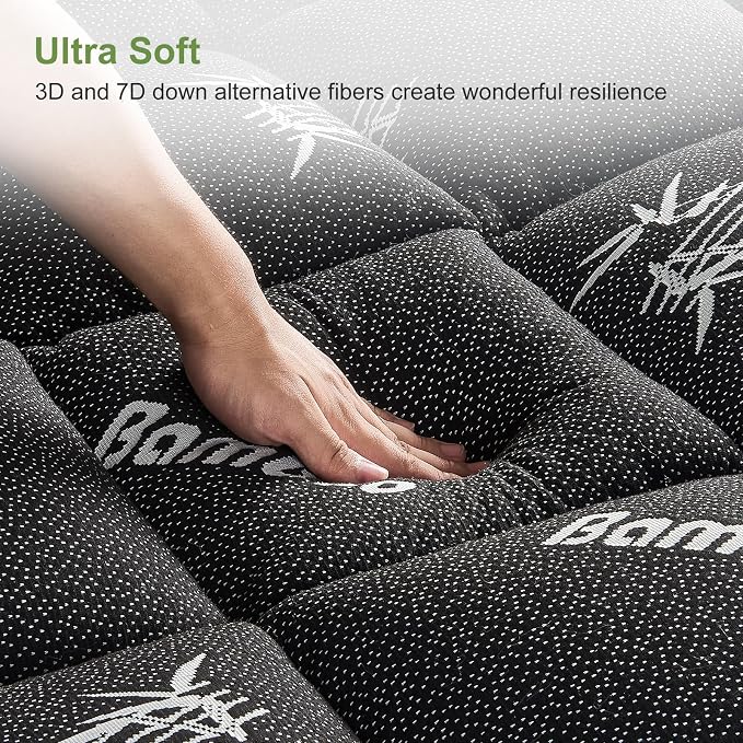 California King Size Mattress Topper Viscose Derived from Bamboo, Soft Thick - Image 8
