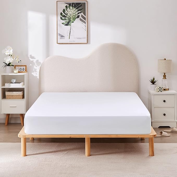 HBHLFZ Queen Fitted Sheet Only, Soft Breathable Bottom Sheet - Image 6