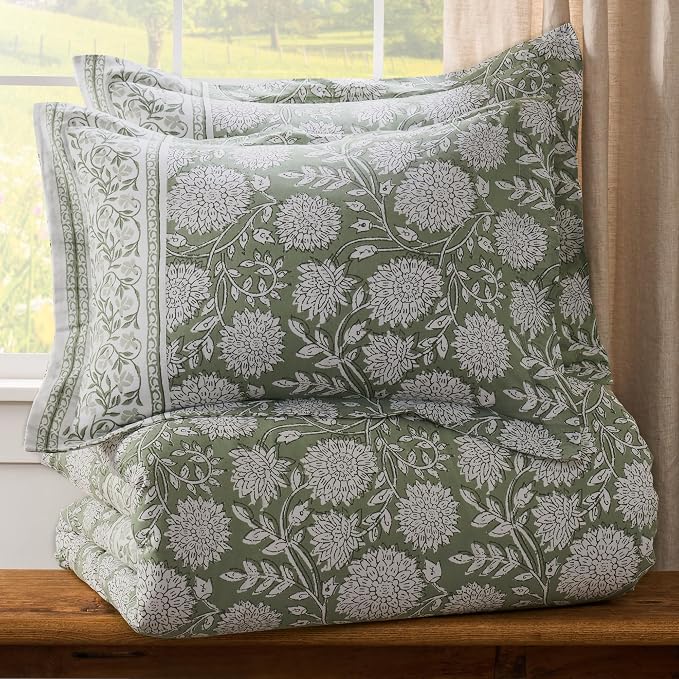 Levtex Home Adare Sage Reversible Twin/Twin XL Comforter Set - Image 4